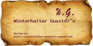 Winterhalter Gusztáv névjegykártya