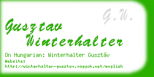 gusztav winterhalter business card